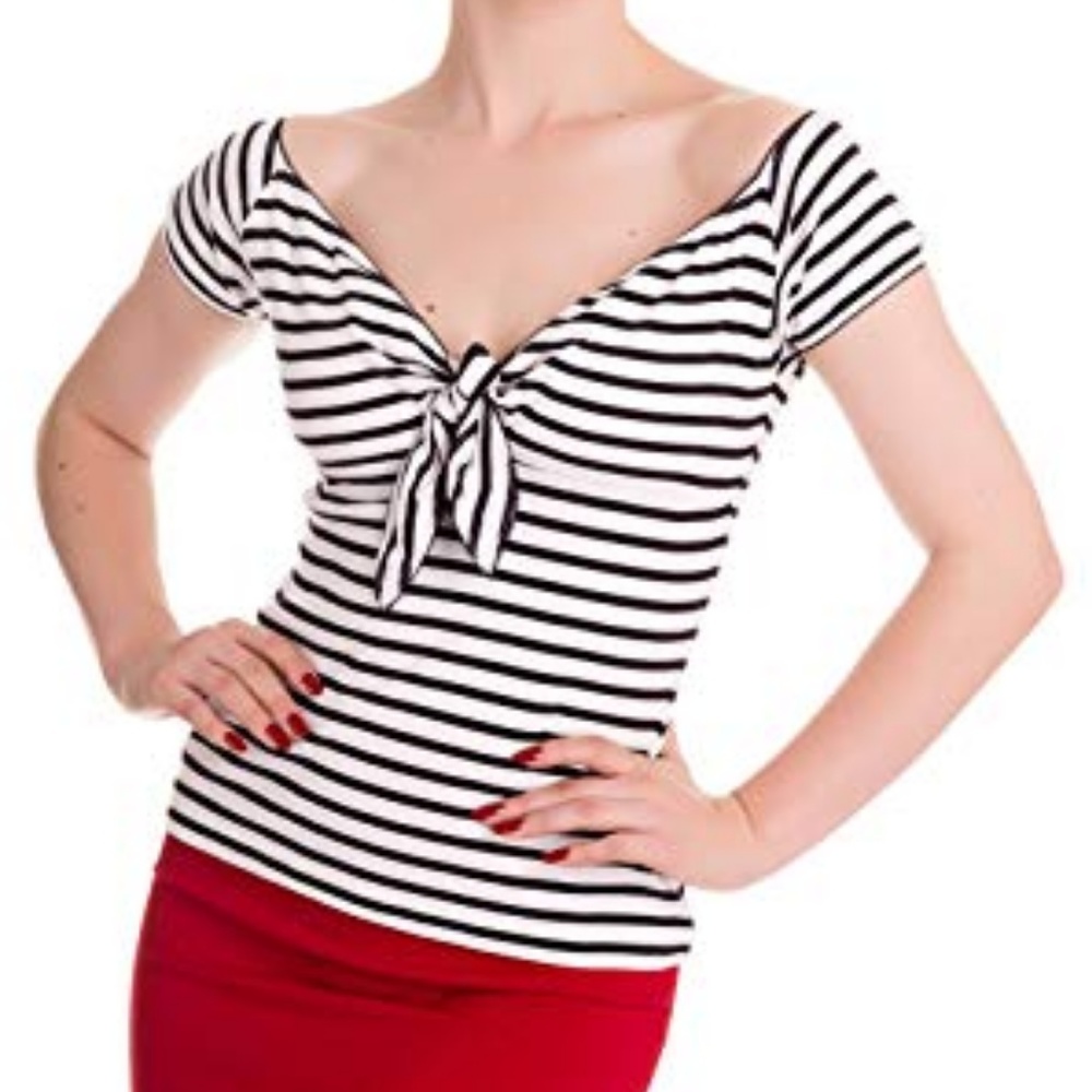 Hell Bunny Dolly Sailor Top Great Condition XXS
